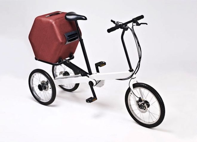 electric bike, tricycle, Valentin Vodev, Valentin Vodev Studio, green design, sustainable design, eco-design, green transportation, biking, urban transportation, electric bike, suspension, cargo bike, urban biking, Sanitov Studio, Chinese bikes