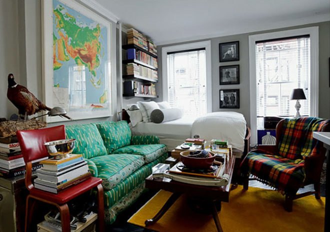 green design, small nyc apartments, tiny new york apartments, small spaces, small living, green interiors, zach motl, robert wright photography