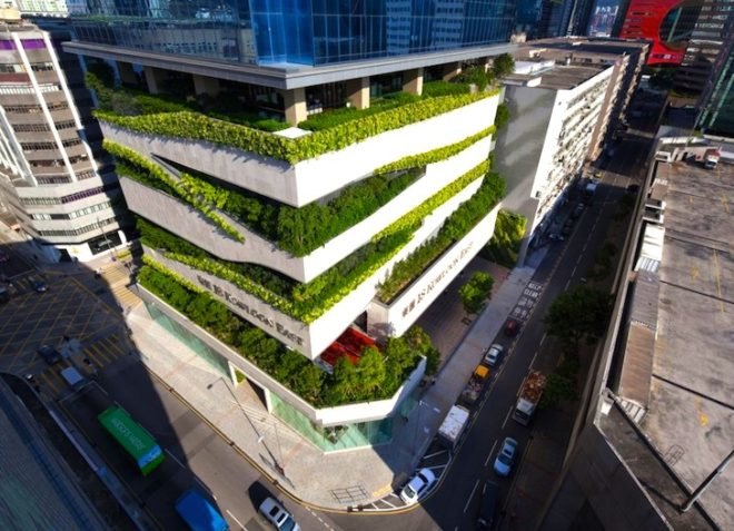 Kowloon, Kowloon bay, manufacturing, Aedas, Aedas Architecture, green design, sustainable design, eco design, green building, sustainable building, china, greenery, carbon emissions, bushy carpark, 18 kowloon east,
