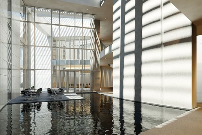green design, eco design, sustainable design, RIchard Meier Architects, Shenzhen Clubhouse, China, Metal louvers, OCT River