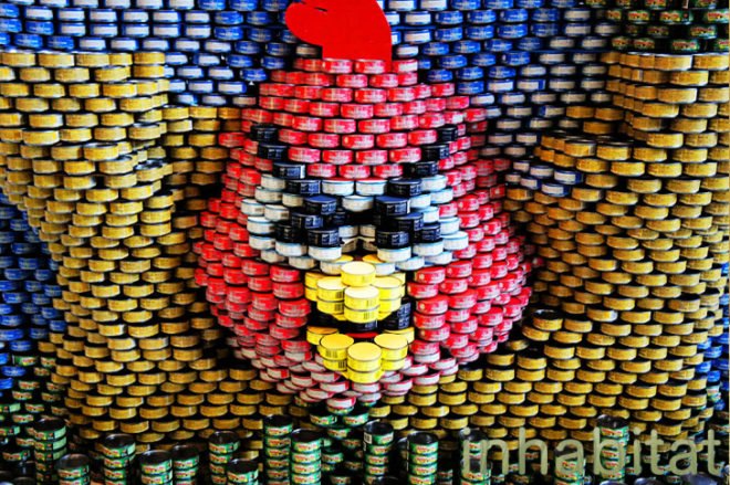 Angry Birds, Angry Canned Birds, Canned Angry Bird, canstruction, canstruction new york city, canstruction nyc, world financial center, canned good sculptures, canstruction nyc, canstruction new york city, city harvest, city harvest charity, food pantry,
