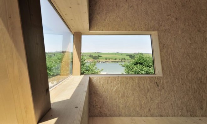 eco design, Green Building, green building design, green roof, Swiss green building, translucent skin, transparent building skin, vegetated roof, wooden building design