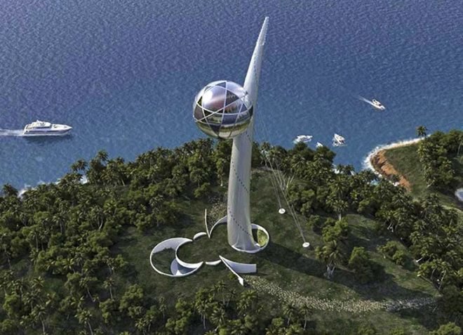 Luis de Garrido, telecommunications tower, Berimbau, LED, passive design, spherical building, eco-dome, eye of horus, green design, sustainable design, multimedia, eco design, Rio, Olympic Games, 2016, 2014, bioclimatic conditions