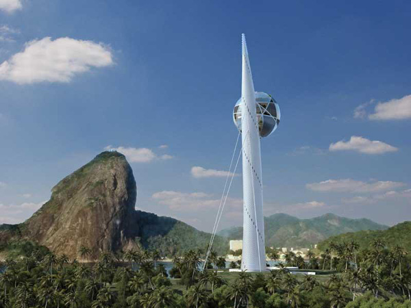Luis de Garrido, telecommunications tower, Berimbau, LED, passive design, spherical building, eco-dome, eye of horus, green design, sustainable design, multimedia, eco design, Rio, Olympic Games, 2016, 2014, bioclimatic conditions