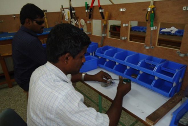 Braille-It Labeler; Braille-It; blind technology; reused materials; repurposed materials; scrap metal; reclaimed materials; blind workshop; MIT; India; social design; humanitarian design; DIY; open source; need based design; developing country; Ted Moallem; A Better World by Design; student conference