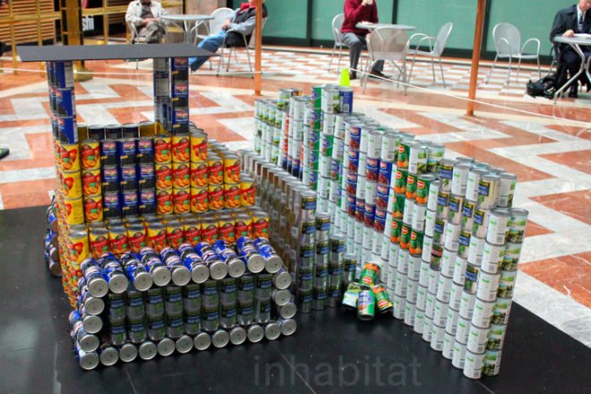 canstruction, canstruction event, world financial center, canned good sculptures, canstruction nyc, canstruction new york city, city harvest, city harvest charity, food pantry, food donations, canstruction 2011, canstruction photos