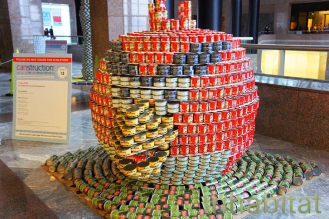 Angry Birds, Angry Canned Birds, Canned Angry Bird, canstruction, canstruction new york city, canstruction nyc, world financial center, canned good sculptures, canstruction nyc, canstruction new york city, city harvest, city harvest charity, food pantry,