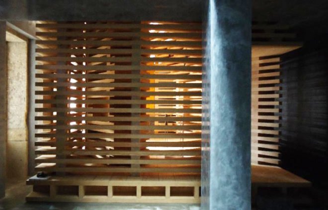 green design, eco design, sustainable design, Cerejeira Fontes, Braga, Conciliar Seminary of St. James, Tree of Life Chapel, modular chapel, sustainable chapel, storage walls