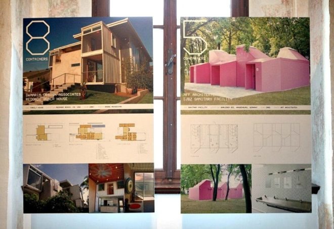 Container Architecture Exhibit, Jure Kotnik, cargotecture, shipping containers, seattle aia gallery, architecture exhibit