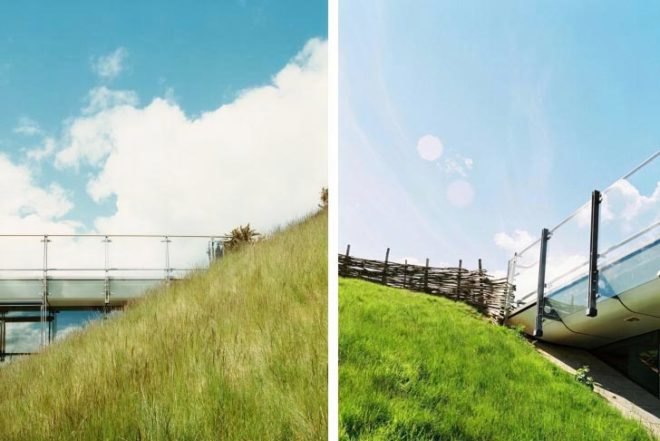 Sustainable Building,green roof,Green Materials,green Interiors,Green Lighting,energy efficiency,Eco Travel,Daylighting,biomimicry,architecture,Landscape Architecture,double glazed facade,aberdeenshire,scotland,Edward Cullinan Architects,conical building,green roof museum