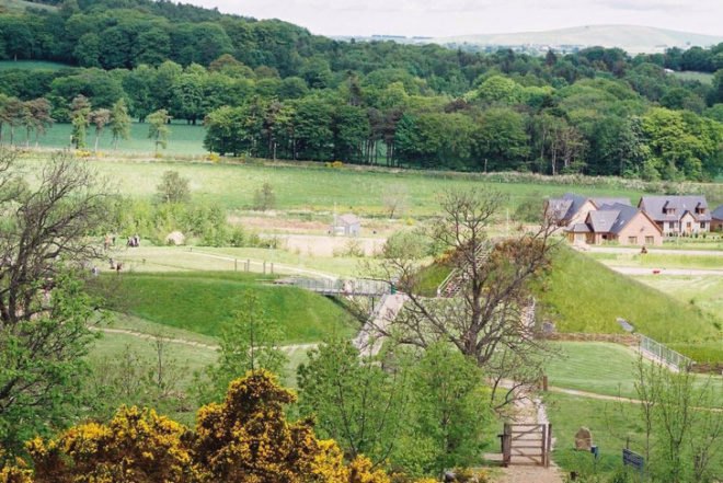 Sustainable Building,green roof,Green Materials,green Interiors,Green Lighting,energy efficiency,Eco Travel,Daylighting,biomimicry,architecture,Landscape Architecture,double glazed facade,aberdeenshire,scotland,Edward Cullinan Architects,conical building,green roof museum