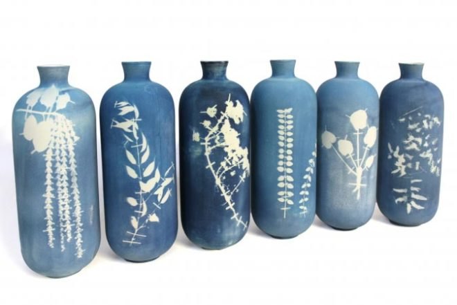 Green Products,Decorative Objects,Botanical,Art,photosensitive objects,royal college of art, uv light,london,wild weeds and flowers,british design,Blue Willow housewares,ceramic vase,