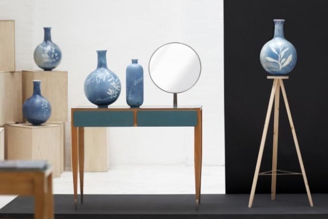 Green Products,Decorative Objects,Botanical,Art,photosensitive objects,royal college of art, uv light,london,wild weeds and flowers,british design,Blue Willow housewares,ceramic vase,