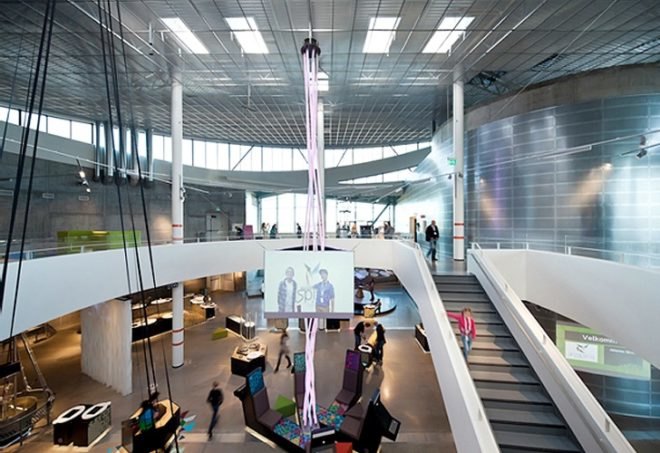 Inspiria Science Center, Aart Architecture, science education center, norway, renewable energy, environmental education, green building