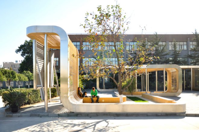 green design, eco design, sustainable design, green architecture, Rollercoaster, Beijing, Pavilion, Interval Architects, louver system, community space