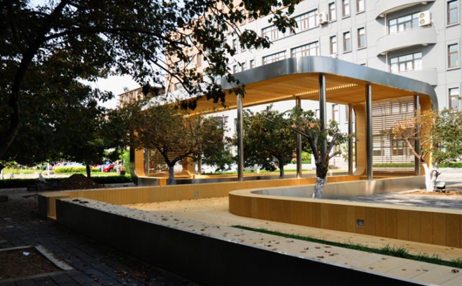 green design, eco design, sustainable design, green architecture, Rollercoaster, Beijing, Pavilion, Interval Architects, louver system, community space