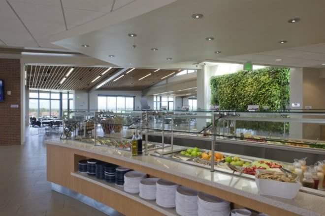 Kent Denver Dining Hall, Semple Brown Design, leed platinum, kent denver school, colorado, eco school, holistic building, sustainable food