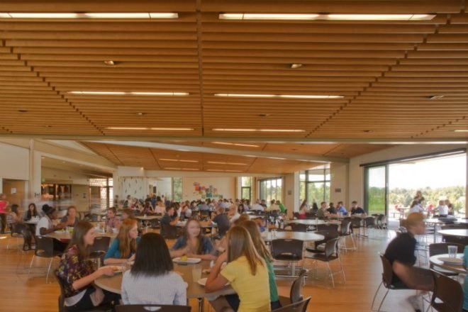 Kent Denver Dining Hall, Semple Brown Design, leed platinum, kent denver school, colorado, eco school, holistic building, sustainable food
