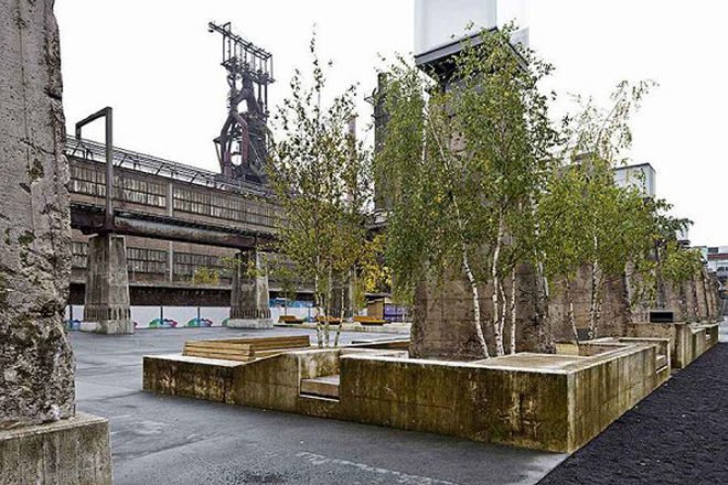 LUX Stahlhof Belval-Ouest, steel mill park, Luxembourg parks, adaptive reuse, green parks, industrial transformations, landscape architecture, restoration architecture, urban design. urban landscapes