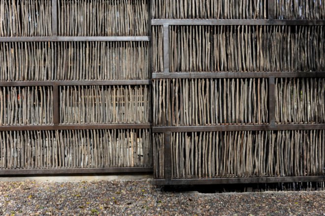 green design, eco design, sustainable design, Li Xiaodong, brise soleil, Liyuan Library, China, timber stick facade, firewood facade, Huarirou, Beijing, glazed windows