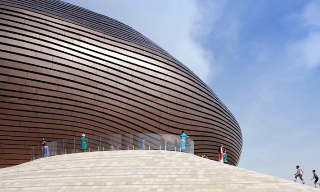 green design, eco design, sustainable design, MAD Architects, Ordos Museum, Inner Mongolia, Louver System, passive heating, solar gain, Manhattan Dome, Gobi Desert