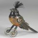 jim and tori, songbirds, decorative birds, bird sculptures, recycled object birds, found object design, bird decorations, old toy design