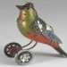 jim and tori, songbirds, decorative birds, bird sculptures, recycled object birds, found object design, bird decorations, old toy design