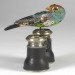 jim and tori, songbirds, decorative birds, bird sculptures, recycled object birds, found object design, bird decorations, old toy design