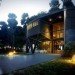green design, eco design, sustainable design, Nadau Lavergne, La Rive Doman Campground, green roof, Glass Curtain, timber structures