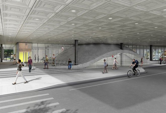 green design, eco design, sustainable design, OMA Architecture, Rem Koolhaas, Milstein Hall, Cornell University College of Architecture, Radiant floor, passive cooling, Gold LEED Certification, green roof