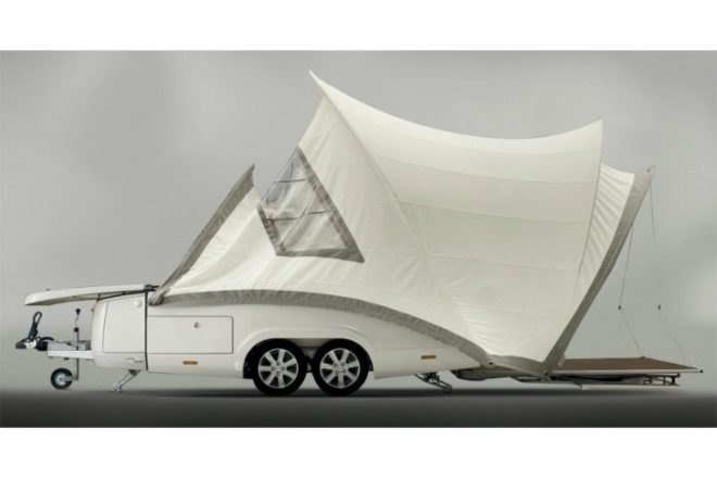 Opera Camper, opera, camper, pop up camper, trailer, small space living, compact design