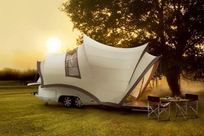 Opera Camper, opera, camper, pop up camper, trailer, small space living, compact design