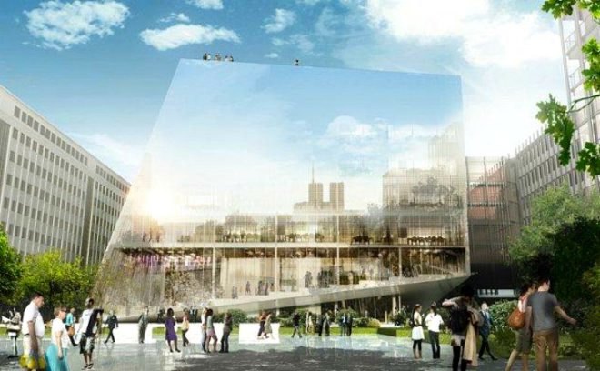 Paris PARC, BIG, OFF Architecture, Paris, Sorbonne, research center, green roof, green architecture