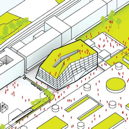 Paris PARC, BIG, OFF Architecture, Paris, Sorbonne, research center, green roof, green architecture