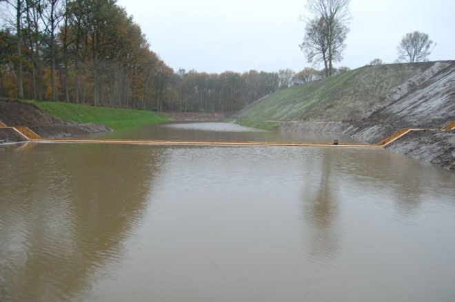green design, eco design, sustainable design, sunken bridge, Cradle to Cradle Gold Certified, RO & AD, Netherlands, Moses Bridge, FSC wood, PEFC certified, Accys Technologies Accoya Wood, West Brabant Water line, Earthen fort, moat bridge