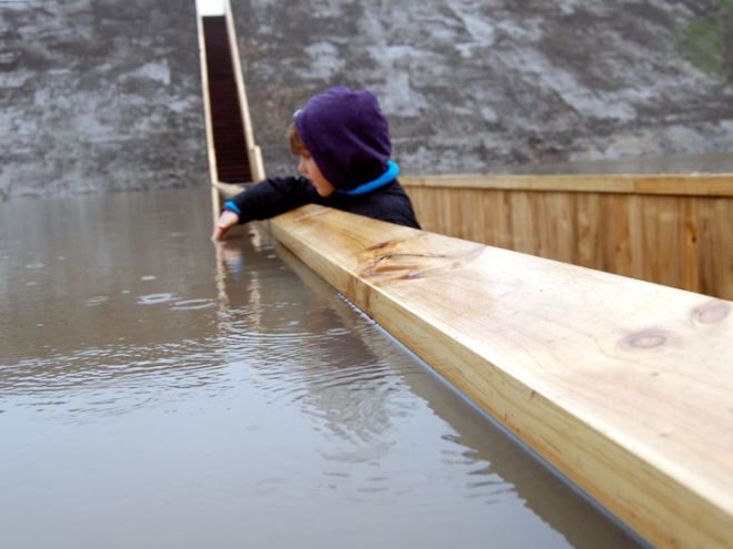 green design, eco design, sustainable design, sunken bridge, Cradle to Cradle Gold Certified, RO & AD, Netherlands, Moses Bridge, FSC wood, PEFC certified, Accys Technologies Accoya Wood, West Brabant Water line, Earthen fort, moat bridge
