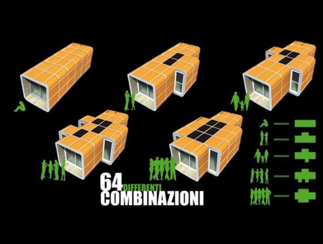 ROM_box, Gabriele Aramu, Sliding Hubs, modular housing, prefab housing, temporary housing