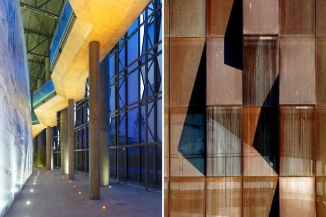 Raif Dinckok Yalova Cultura Center, Emre Arolat Architects, turkey, cultural center, shade screen, rain screen, corten steel,