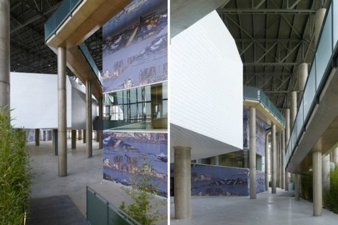 Raif Dinckok Yalova Cultura Center, Emre Arolat Architects, turkey, cultural center, shade screen, rain screen, corten steel,