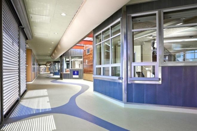 Trilogy, Trilogy Architecture, Redding, School of Arts, Redding School of Arts, California, Redwood Trees, recycled materials, LED, green design, eco-design, sustainable design, energy efficiency, natural lighting, outdoor learning, outdoor education, color