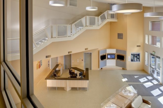 Trilogy, Trilogy Architecture, Redding, School of Arts, Redding School of Arts, California, Redwood Trees, recycled materials, LED, green design, eco-design, sustainable design, energy efficiency, natural lighting, outdoor learning, outdoor education, color