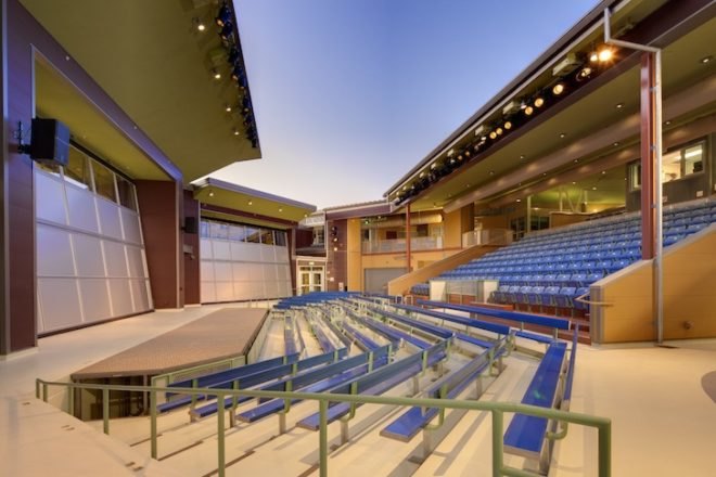 Trilogy, Trilogy Architecture, Redding, School of Arts, Redding School of Arts, California, Redwood Trees, recycled materials, LED, green design, eco-design, sustainable design, energy efficiency, natural lighting, outdoor learning, outdoor education, color