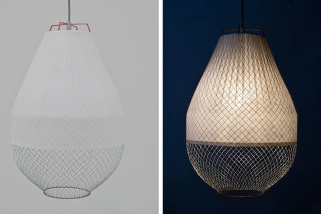 Sustainable Materials,Green Products,Green Lighting,Decorative Objects,hanging lamp,chicken wire,bamboo paper,Amsterdam design studio