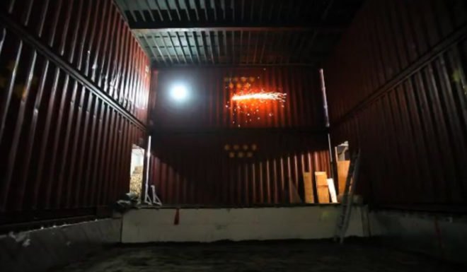 Calgary green building, Canda green building, cargo container house, domestic wind turbine, eco house, green home, low impact retirement home, off grid house, shipping container house, solar electric, solar thermal