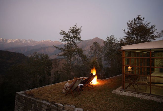 eco retreat, India green retreat, Himalayan resort, dry stack stone wall, eco building, mountain retreat, solar power, India grey water,