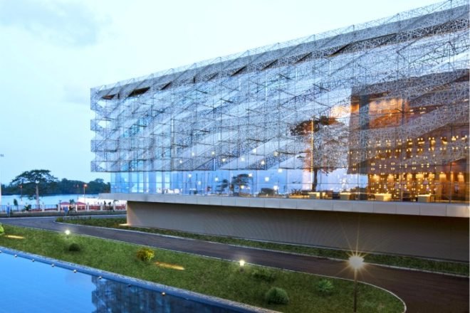 Sipopo Congress, TabanLioglu Architects, equatorial guinea, shade screen, daylighting, sun screen