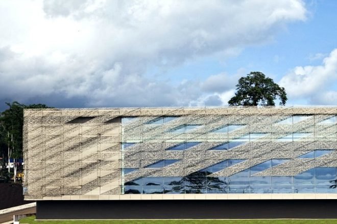 Sipopo Congress, TabanLioglu Architects, equatorial guinea, shade screen, daylighting, sun screen