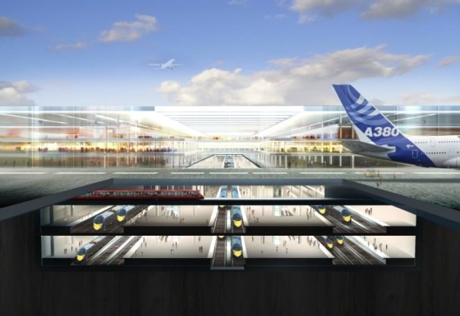 Thames Hub, Foster and Partners, uk, energy infrastructure, green transportation, renewable energy, high speed rail