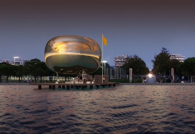Thessaloniki Piers, Giannikis SHOP, self sufficient, solar energy, rainwater harvesting, greece, pavilion