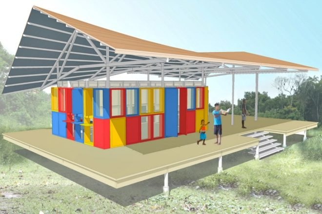 Vagalume Eco Library, Davis Brody Bond, vagalume, amazon, modular library, eco library, humanitarian design
